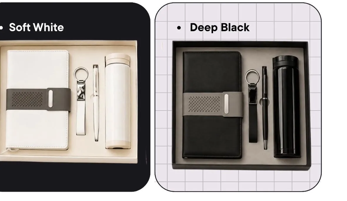 Daily Essential gift sets in Soft White and Deep Black