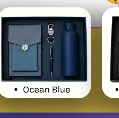 Timeless Collection gift set in Ocean Blue, also available in Forest Green and Midnight Black