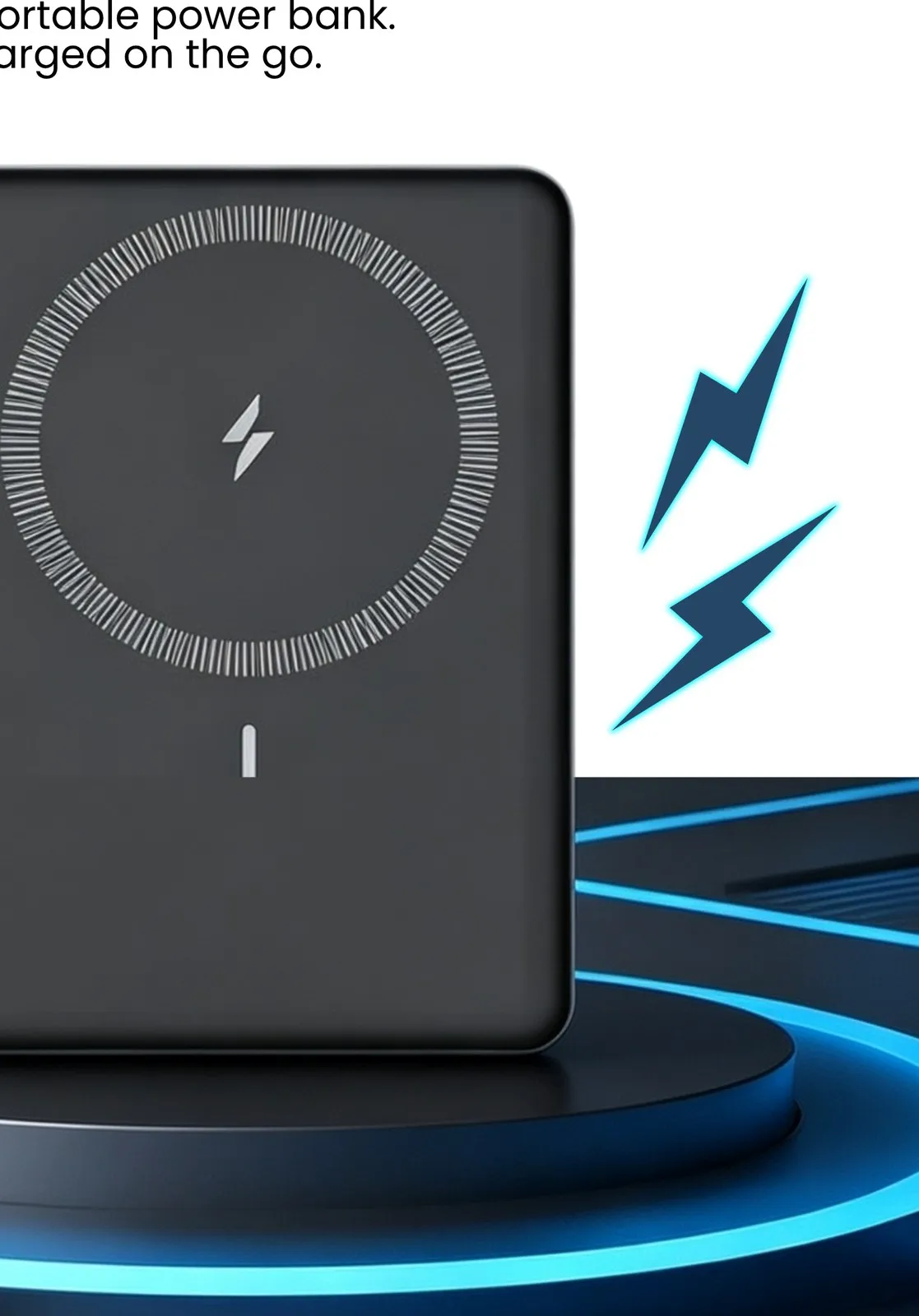 Black Zebronics MW70 wireless power bank